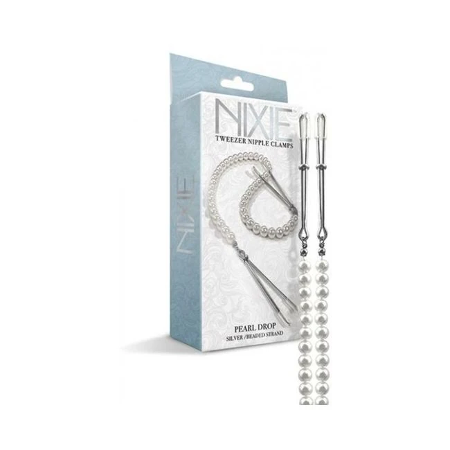 Nixie Pearl Drop Beaded Tweezer Nipple Clamps - Overview