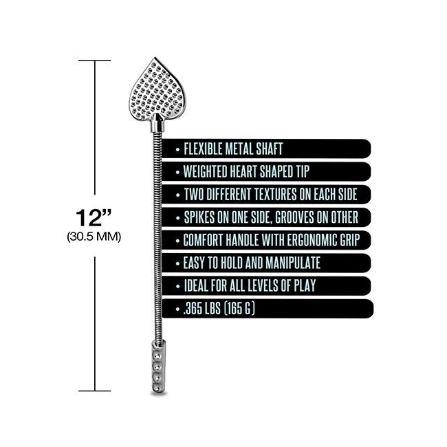 Nixie Stainless Steel Riding Crop Heart - Specifications