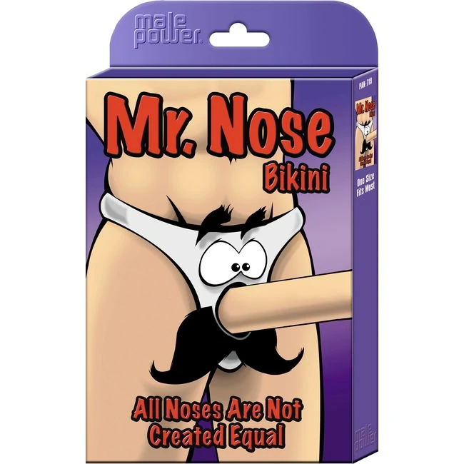 Novelty Mr. Nose Bikini O/S - A Cut-Out Pouch in Stretchy Nylon and Spandex