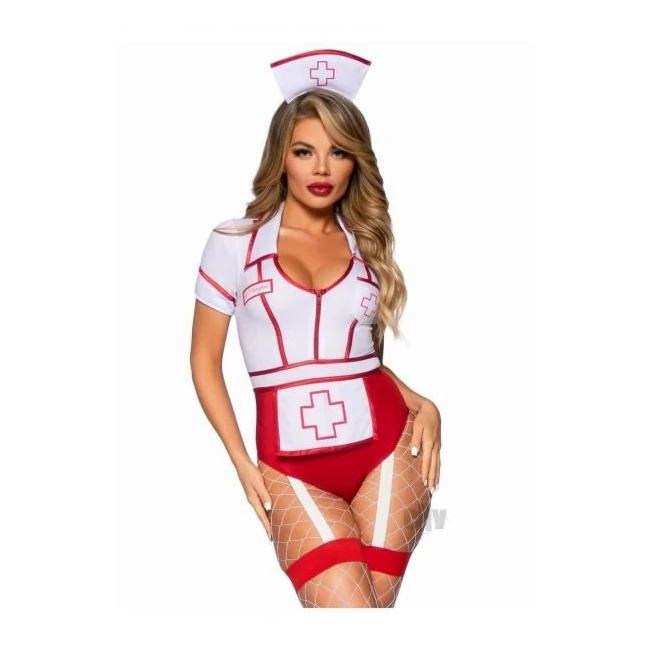 Nurse Feelgoodlg Red/wht - Fabric & Feel