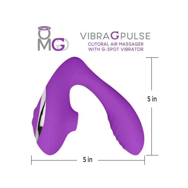 Omg Vibra G Pulse Clitoral Suction Massager W/ G-Spot Vibrator - Suction and G-Spot Vibration in a Single Body
