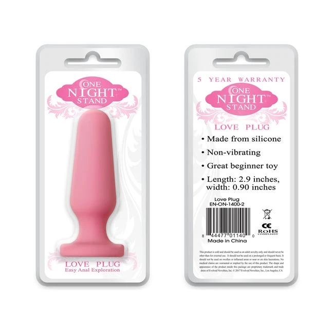 One Night Stand Love Plug Pink Easy Anal Plug - Material & Safety
