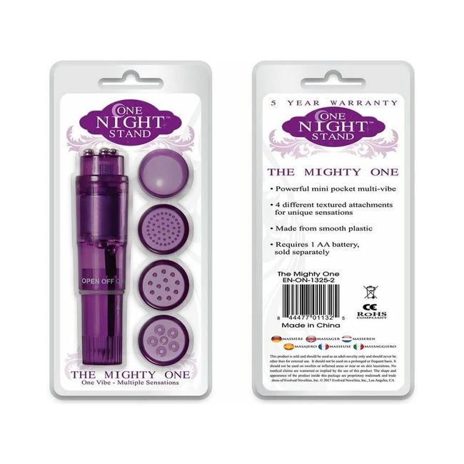 One Night Stand the Mighty One Pocket Rocket Purple - Vibration Modes