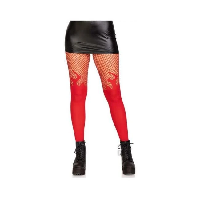 Opaque Flame Tight Fishnet Top Blk - Fabric & Feel