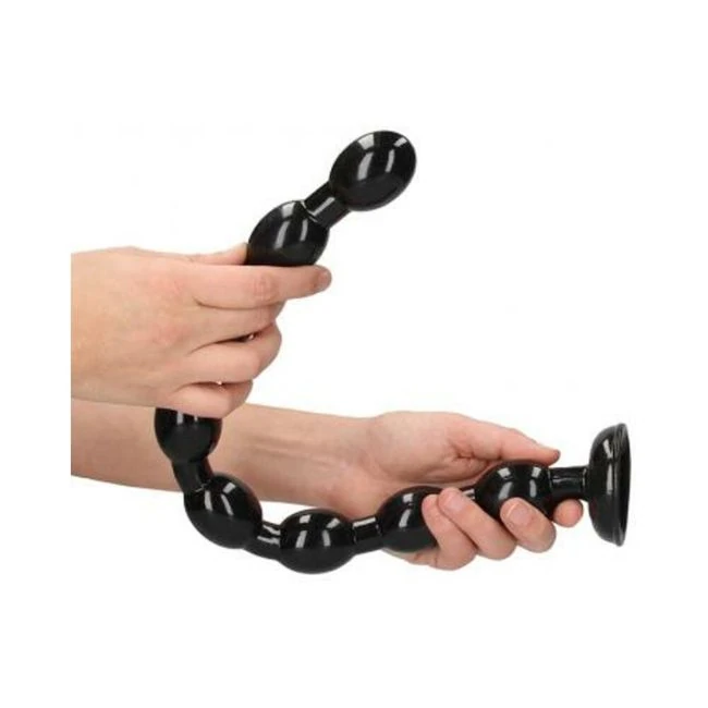 Ouch! Ass Snake Beaded Dildo 19.5 In. Black - Shape & Texture
