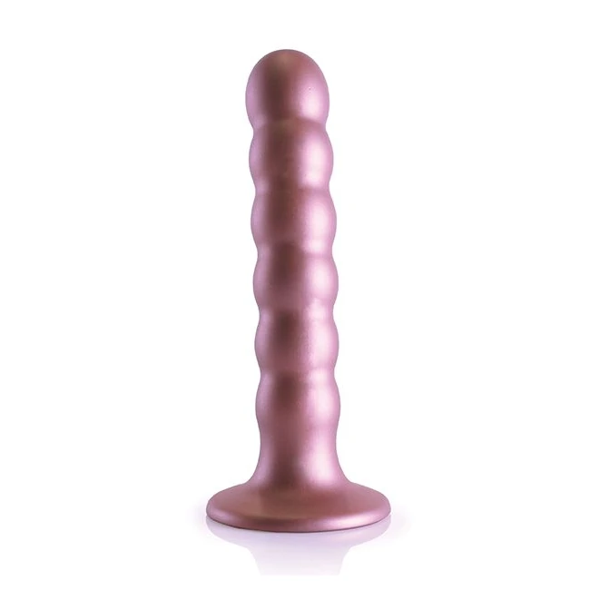 Ouch! Beaded Silicone G-Spot Dildo - Suction Base for Hands-Free Positioning