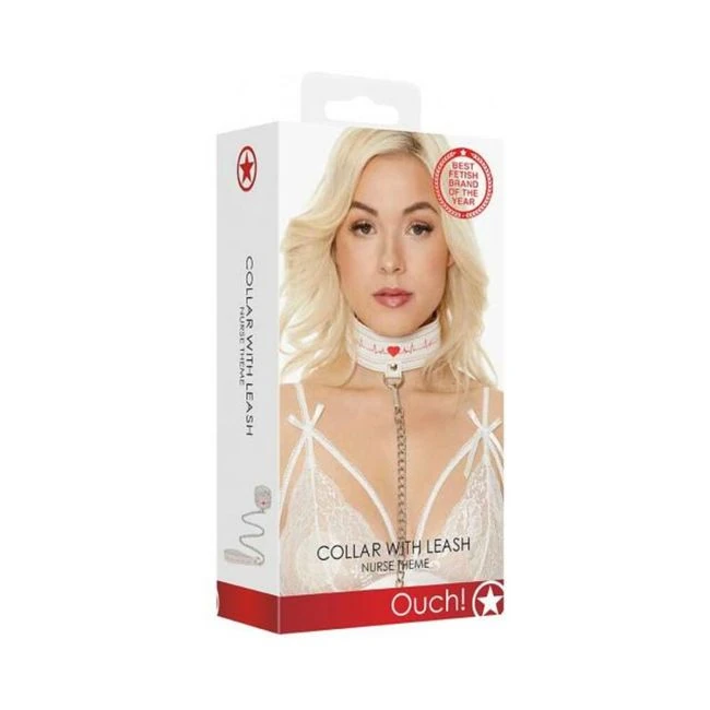 Ouch Collar with Leash Nurse Theme White - Build & Quality