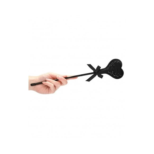 Ouch! Crop Heart Black with Lace - Small - Build &amp; Quality