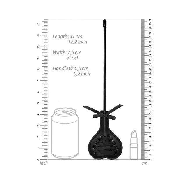 Ouch! Crop Heart Black with Lace - Small - Hardware &amp; Fasteners