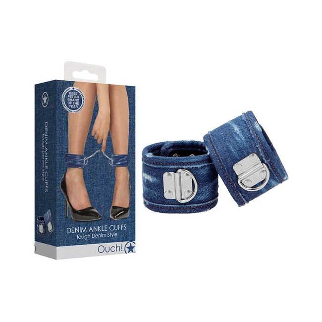 Ouch! Denim Ankle Cuffs - Roughened Denim Style - Blue - Build & Quality
