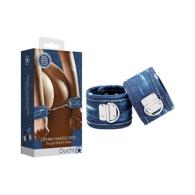 Ouch! Denim Handcuffs - Roughened Denim Style - Blue - Build & Quality