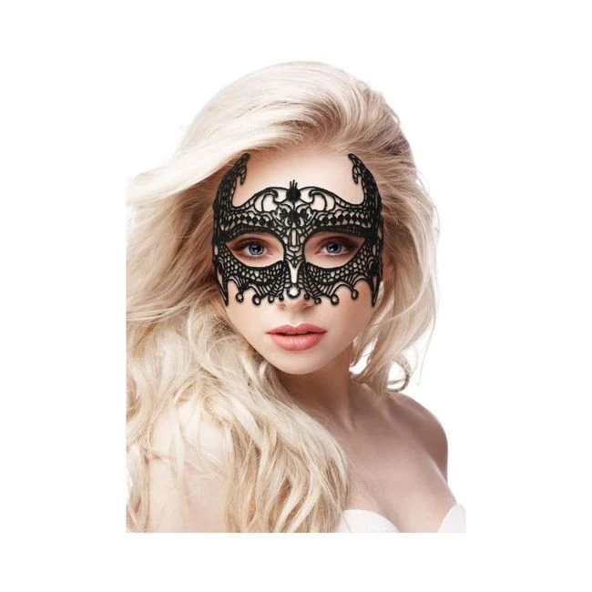 Ouch! Empress Black Lace Mask  - Black - Fabric & Feel