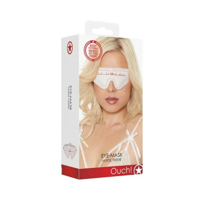 Ouch Eye Mask Nurse Theme White - Fabric & Feel