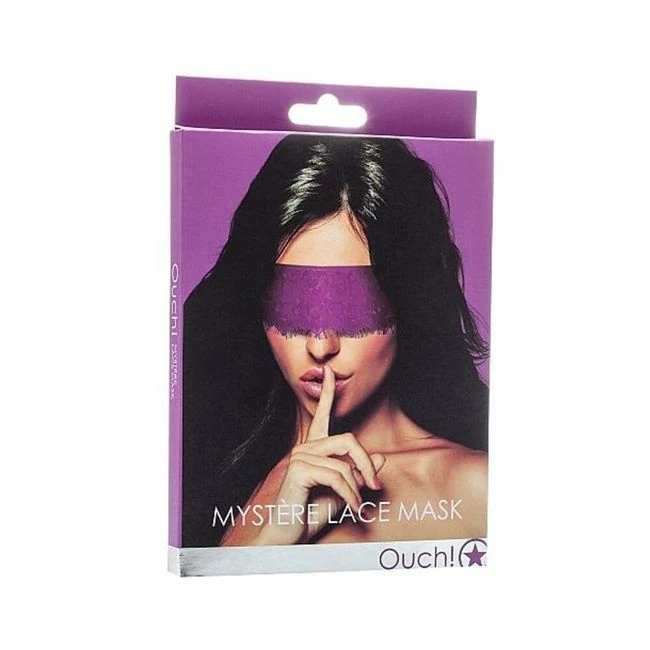 Ouch Mystere Lace Mask Purple - Hardware & Fasteners