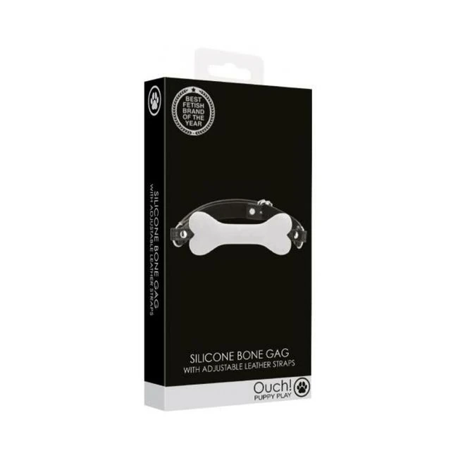 Ouch! Puppy Play Silicone Bone Gag White - Build & Quality