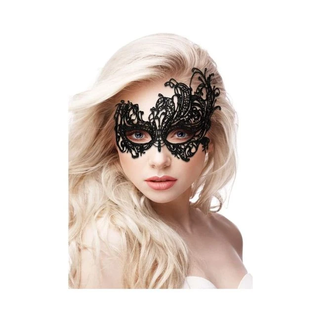 Ouch Royal Lace Mask Black O/s - Fabric & Feel