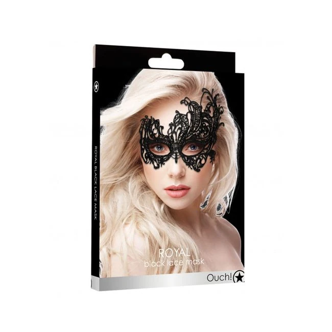 Ouch Royal Lace Mask Black O/s - Fit & Sizing