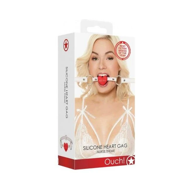 Ouch Silicone Heart Gag Nurse Theme White - Build & Quality