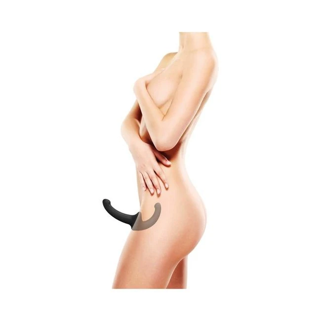 Ouch! Silicone Strapless Strapon - Black - Material Feel