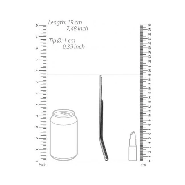 Ouch! Urethral Sounding - Metal Dilator - Curved - Key Details