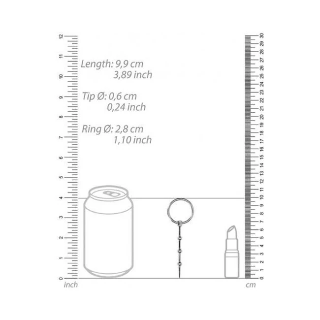 Ouch! Urethral Sounding - Metal Plug - Beaded - 6 Mm - Key Details