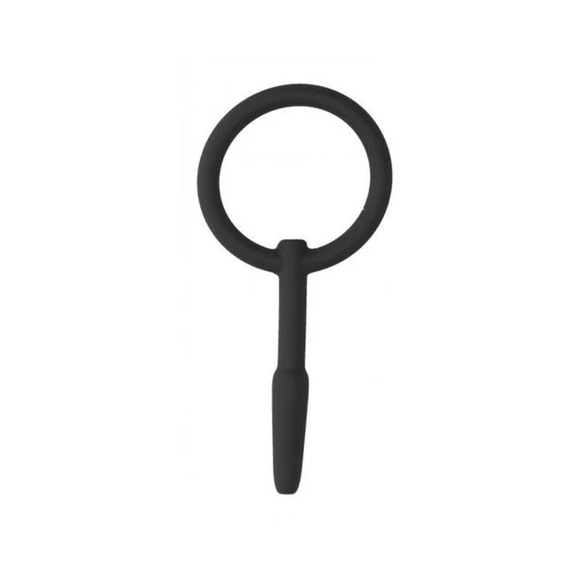 Ouch! Urethral Sounding - Silicone Plug - Black - - Overview
