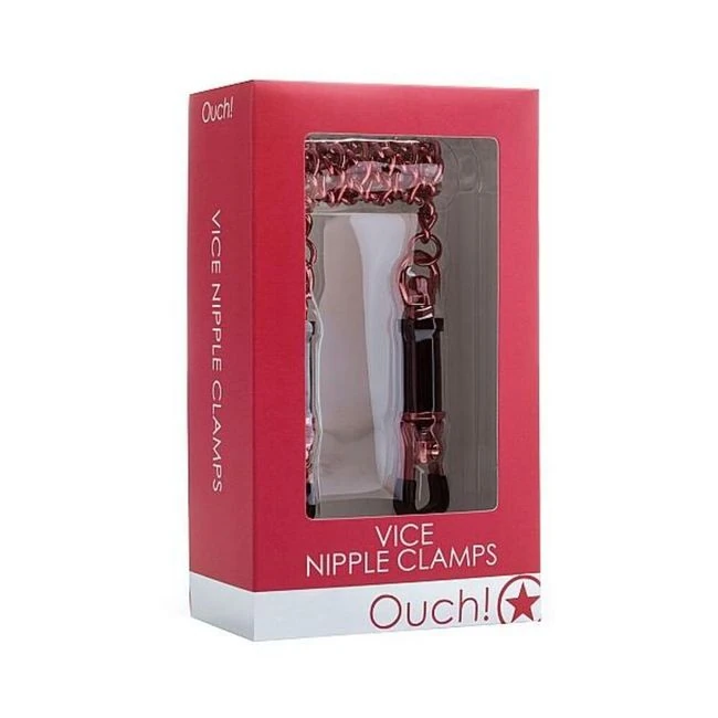 Ouch Vice Nipple Clamps Red - Overview
