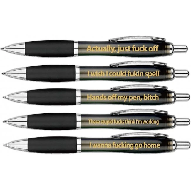 Outrageous Office Pens Asst Sayings 5 Pk - Build & Quality