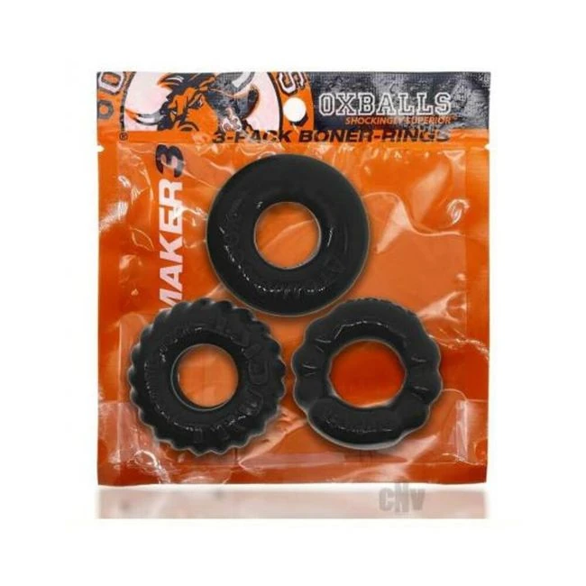 Oxballs Bonemaker 3-pack Boner Cockring Kit Flextpr - Overview