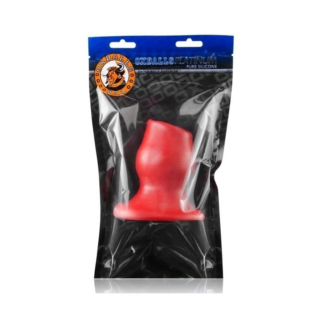 Oxballs Pig Hole Deep-1, Hollow Plug, Small, Red - Material & Safety