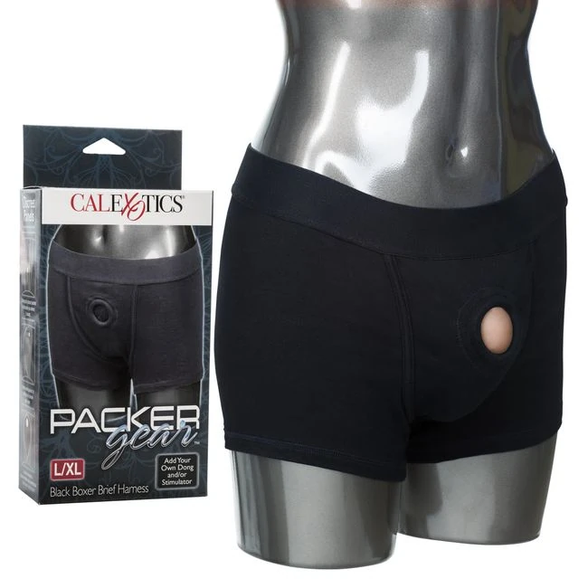 Packer Gear Black Boxer Harness - Shape & Texture