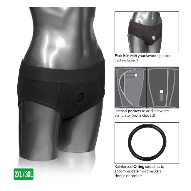 Packer Gear Black Brief Harness 2xl/3xl - Overview