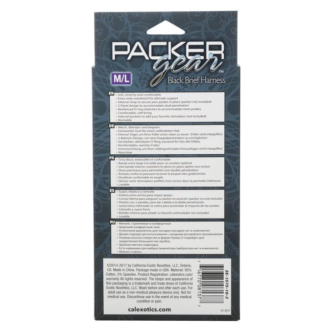 Packer Gear Black Brief Harness - Size & Fit