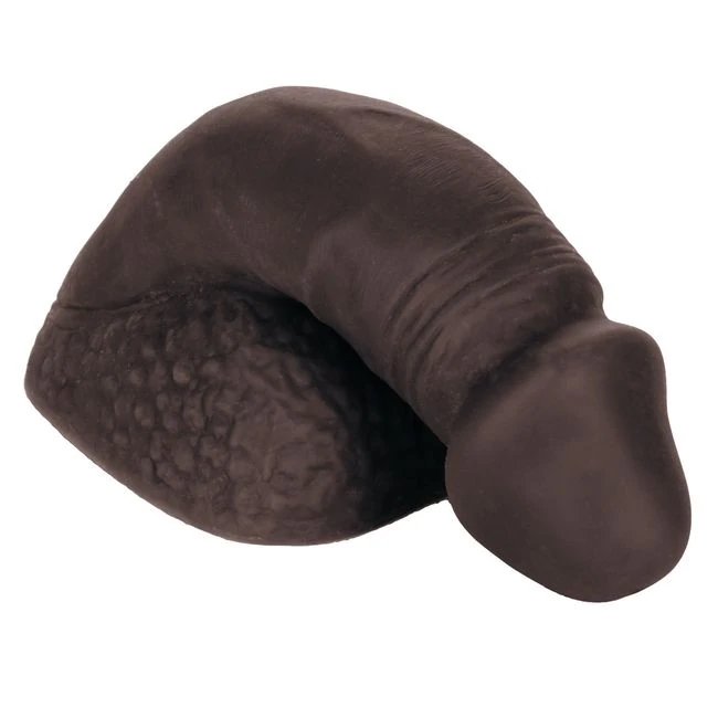 Packer Gear Black Packing Penis 4in Silicone - Shape & Texture