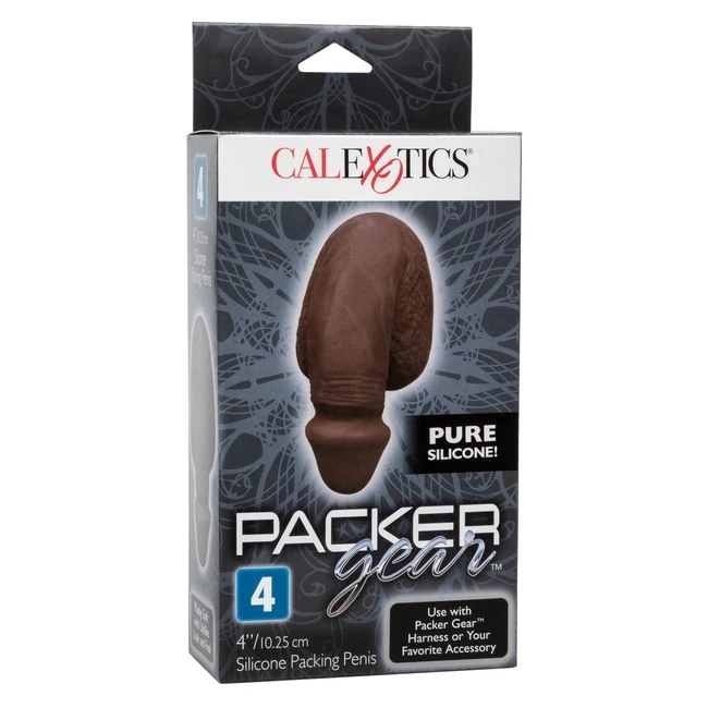 Packer Gear Black Packing Penis 4in Silicone - Material & Feel