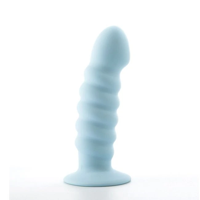 Paris 6 Silicone Dong Pastel Blue " - Shape & Texture