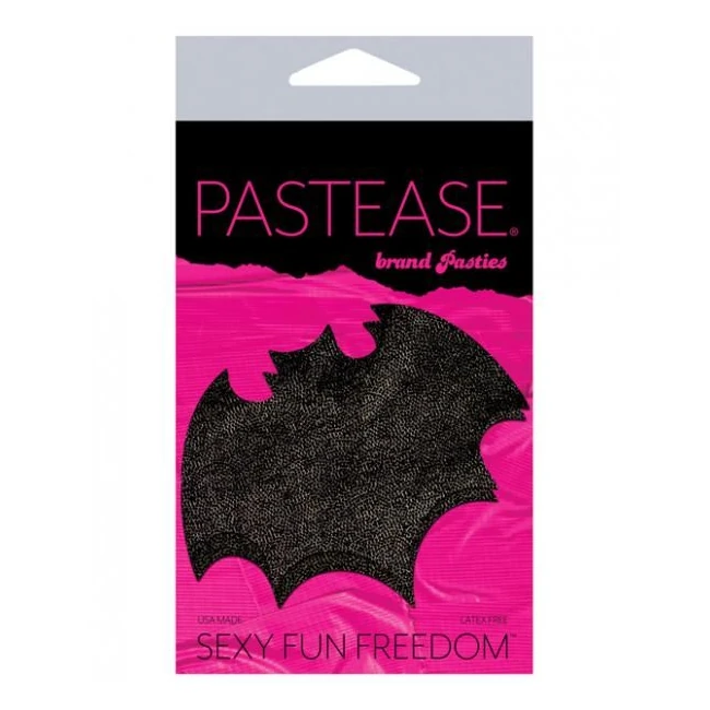 Pastease Bats Black Bat Pasties O/s - Fabric & Feel