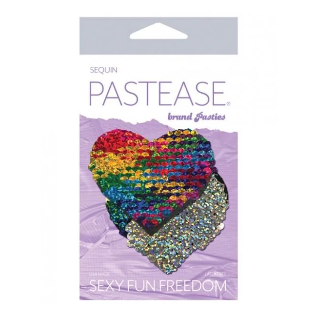 Pastease Color Changing Flip Sequins Heart Rainbow O/s - Fabric & Feel