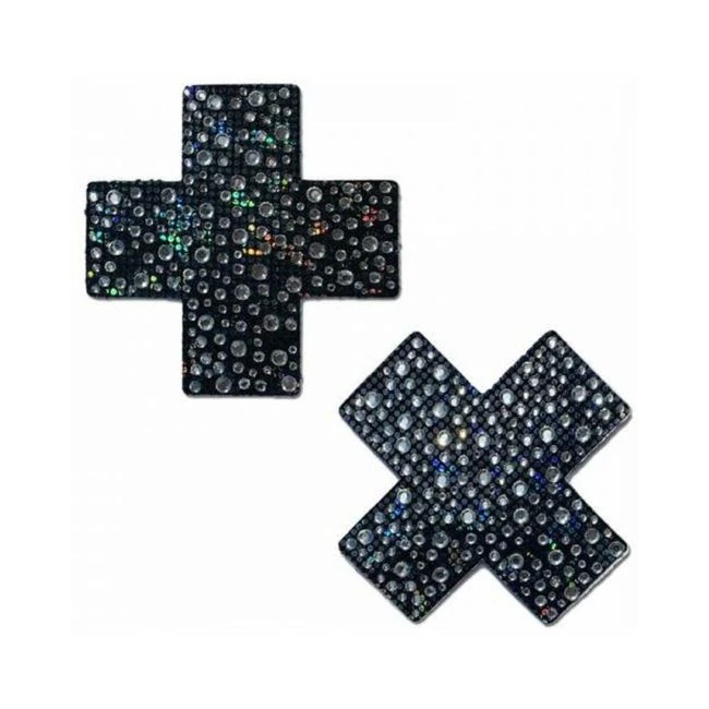 Pastease Crystal Sparkling Crosses Pasties - Fabric & Feel