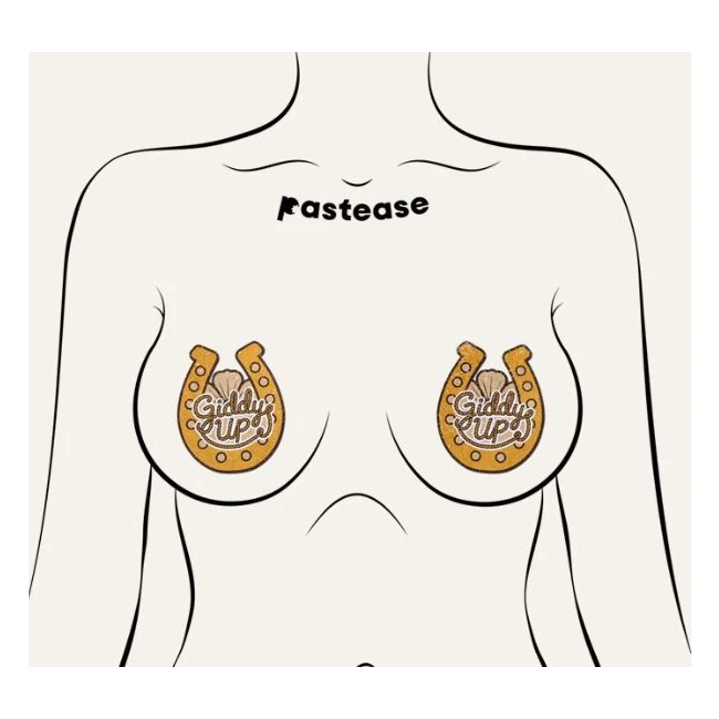 Pastease Giddy Up Sparkling Golden Nipple - Overview