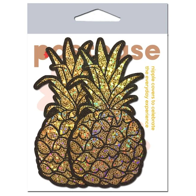 Pastease Glitter Pineapples Gold - Fabric & Feel