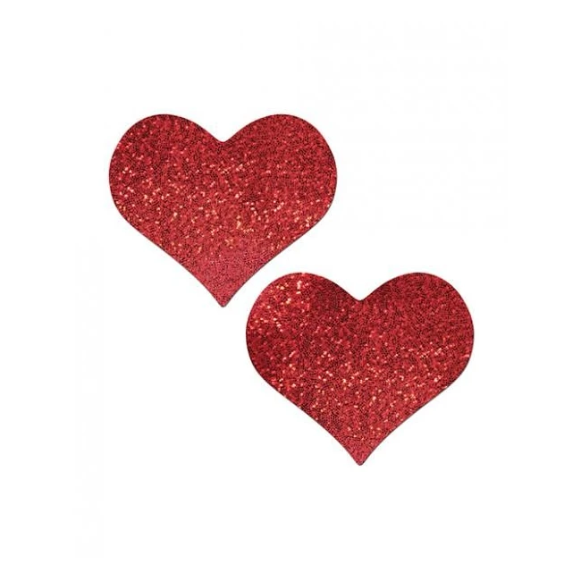 Pastease Heart Glitter Red Fuller Coverage - Fabric & Feel