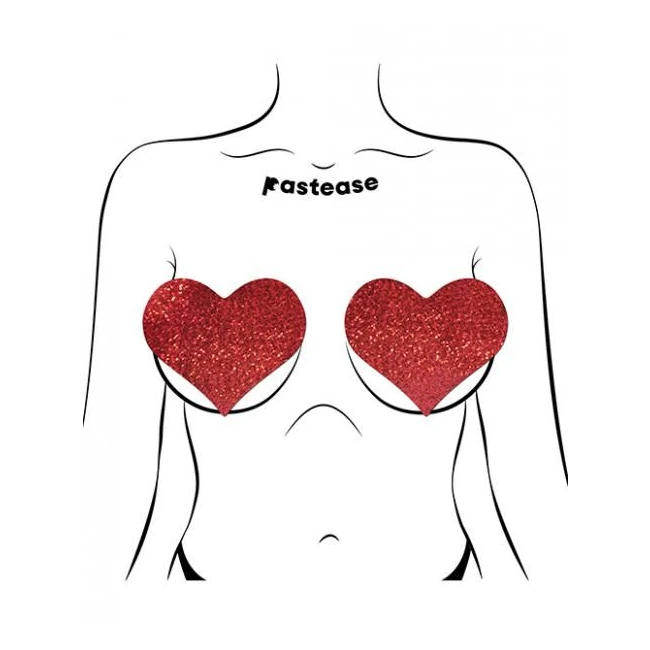 Pastease Heart Glitter Red Fuller Coverage - Fit & Sizing