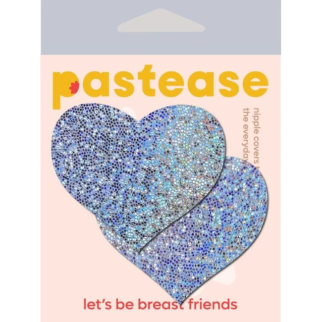 Pastease Hearts Silver Glitter - Fabric & Feel