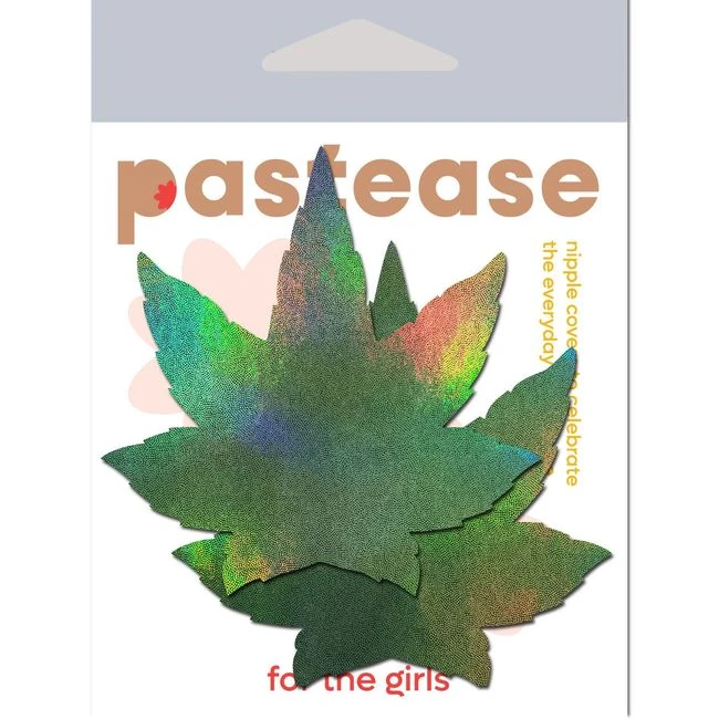 Pastease Indica Pot Leaf Green Holographic Weed - Fabric & Feel