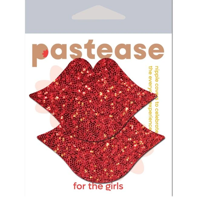 Pastease Lips Red Glittering - Fabric & Feel