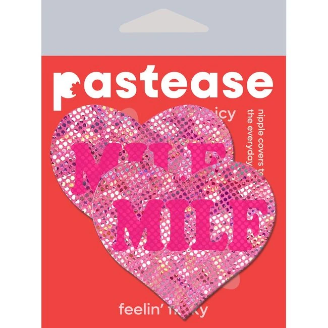 Pastease Love Milf Neon Pink Disco Heart - Fabric & Feel