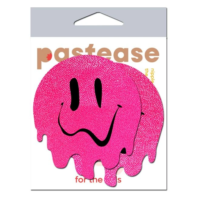Pastease Melty Smiley Face Neon Pink Pasties - Design and Visual Appeal