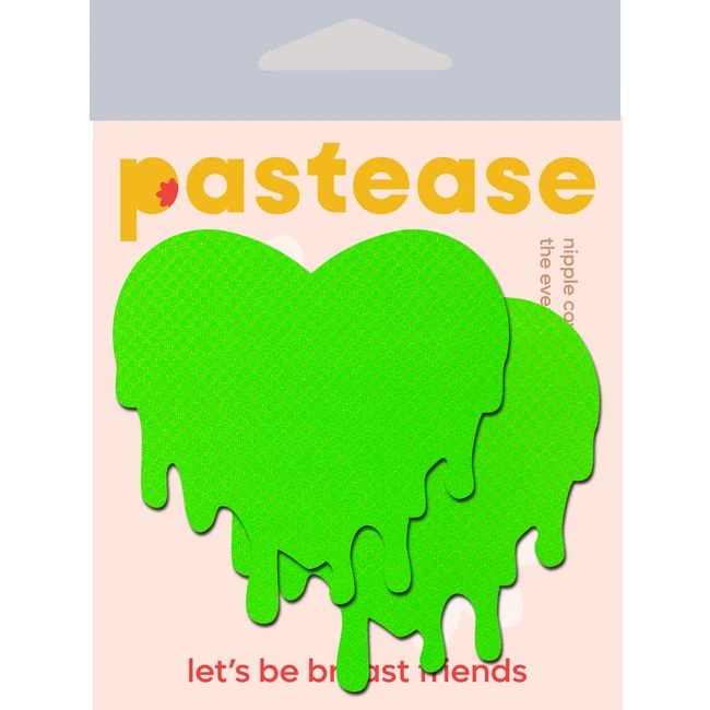 Pastease Neon Green Melty Hearts - Fabric & Feel