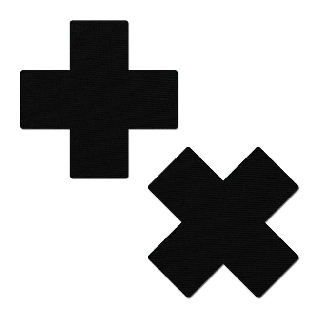 Pastease Plus X Faux Latex Black Crosses - A Liquid Black Cross With a Latex Look